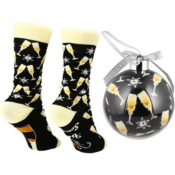 Fizz The Season Christmas Socks and Ornament product image