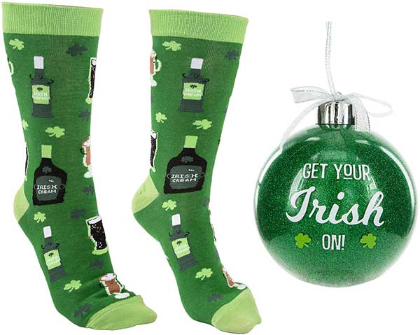 Get Your Irish On Christmas socks and ornament product image