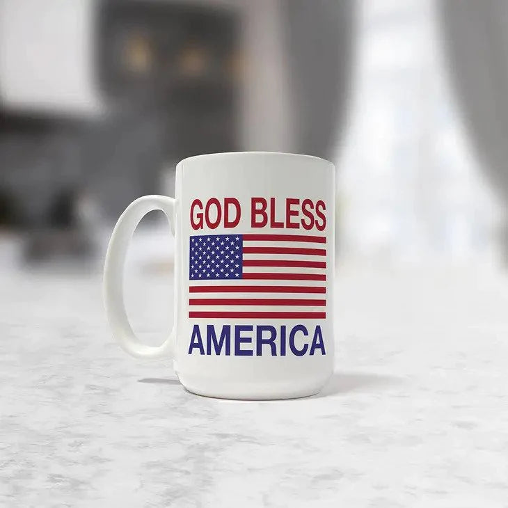 God Bless America Mug in lifestyle setting