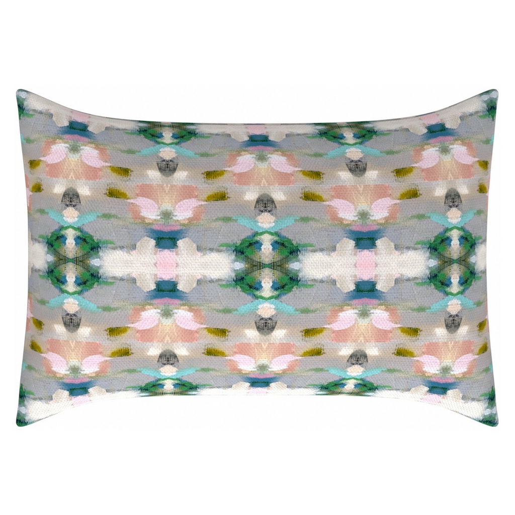 Indigo Girl Green Linen Pillow 14&quot; x 20&quot; lumbar