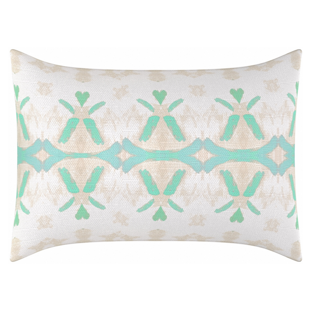 Parisian Aqua Linen Throw Pillow 22" square