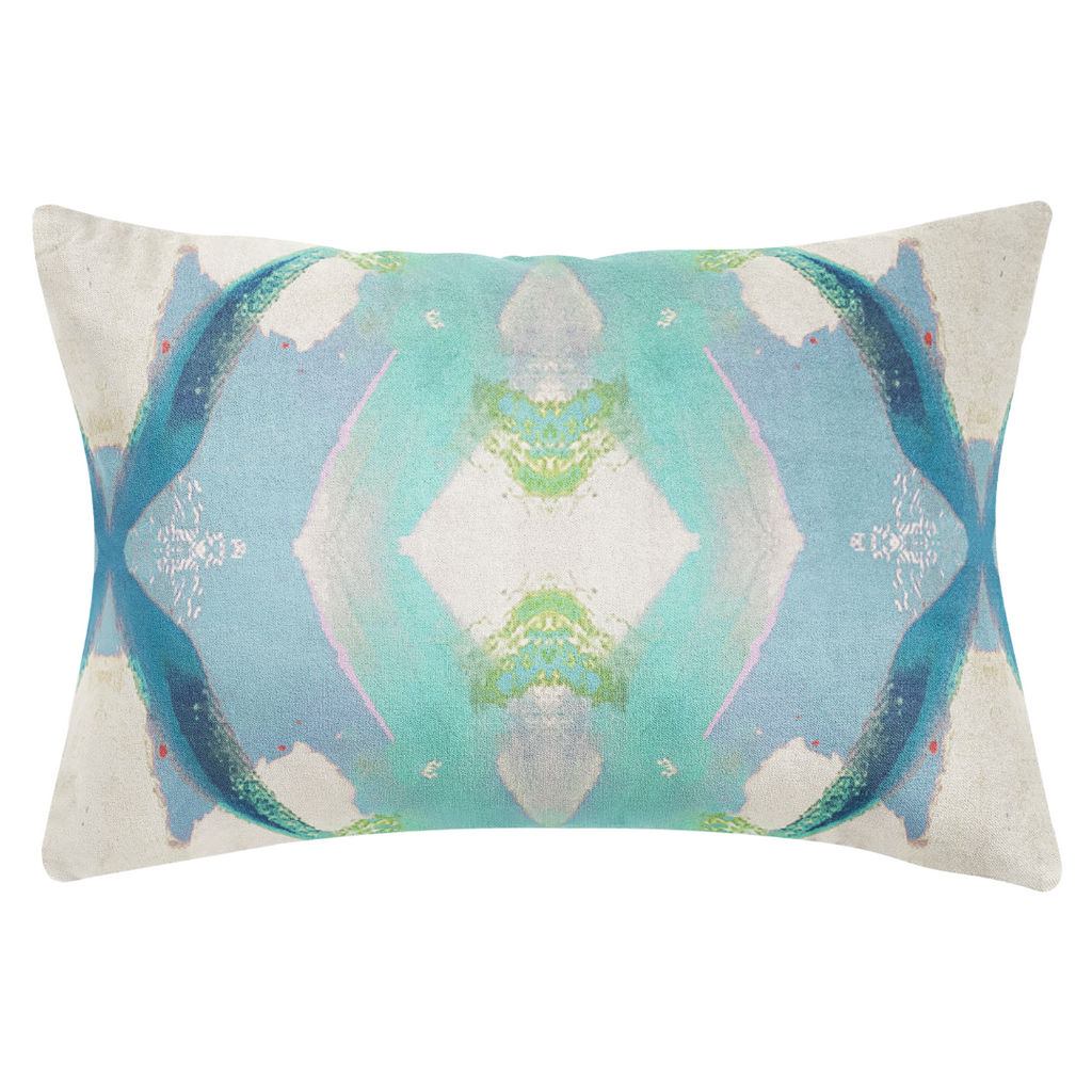 Jasmine Blue Indoor Throw Pillow 22" square