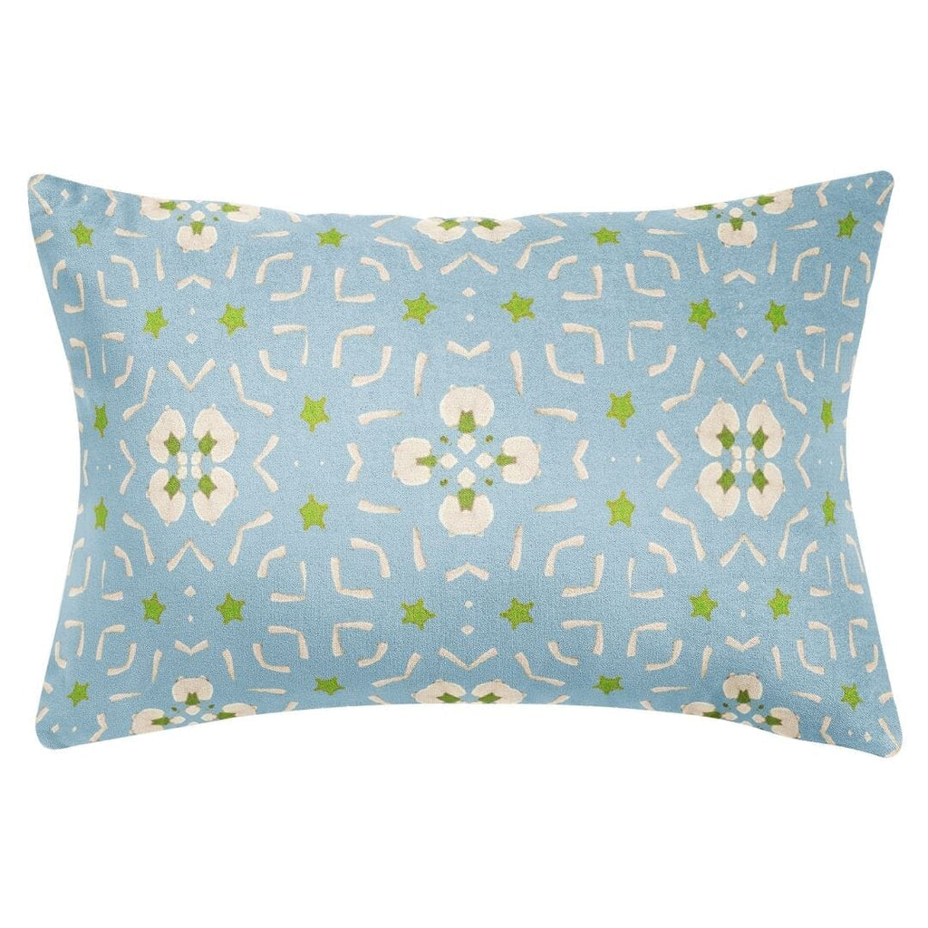 Dorset Garden Blue Throw Pillow 14&quot;x20&quot; lumbar