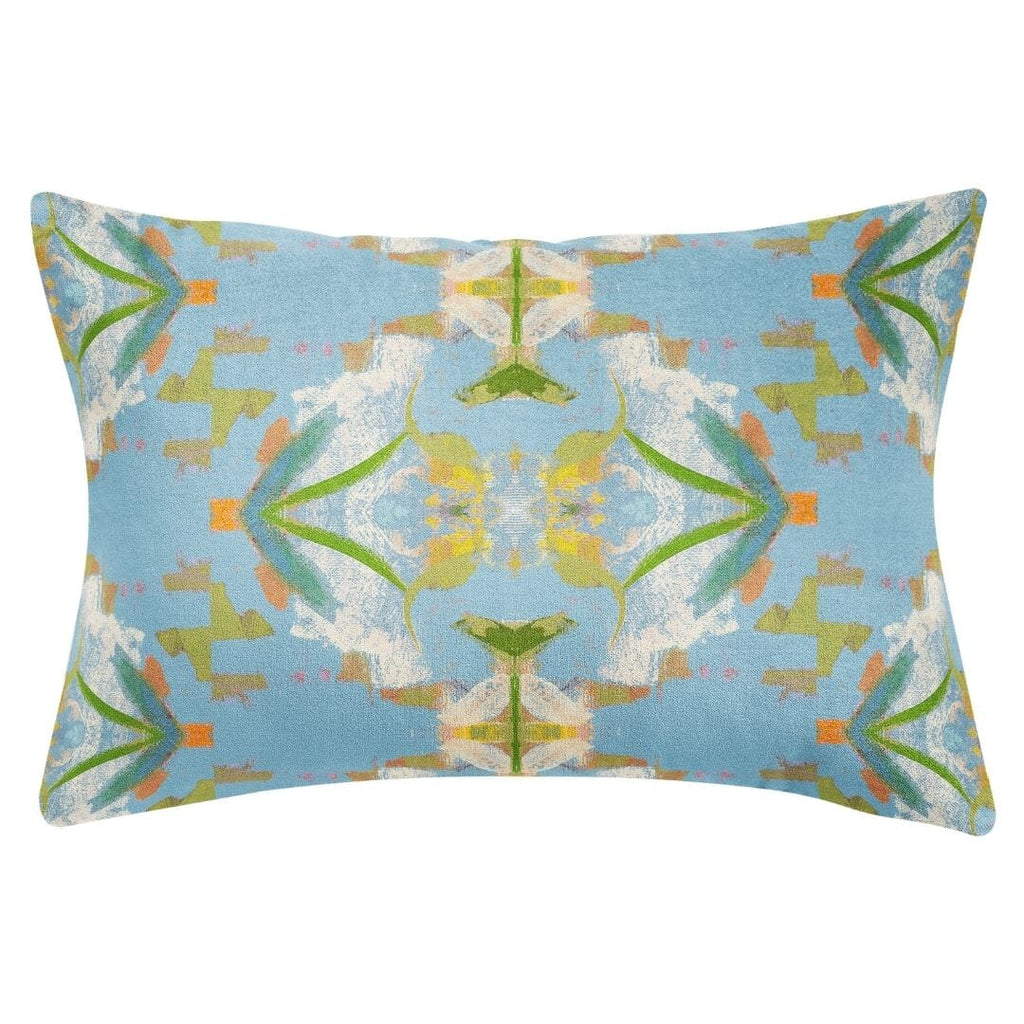 English Garden Blue Throw Pillow 14&quot;x20&quot; lumbar