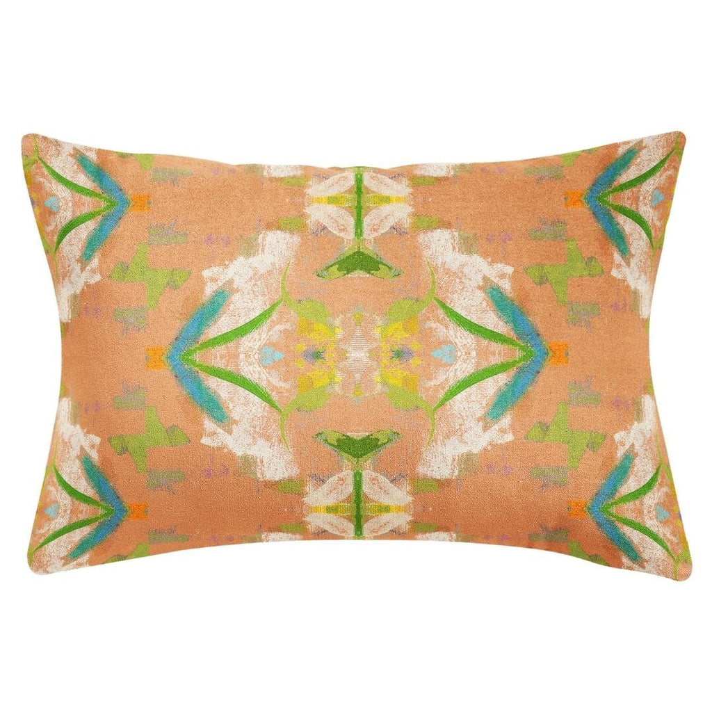 English Garden Orange Throw Pillow 22"