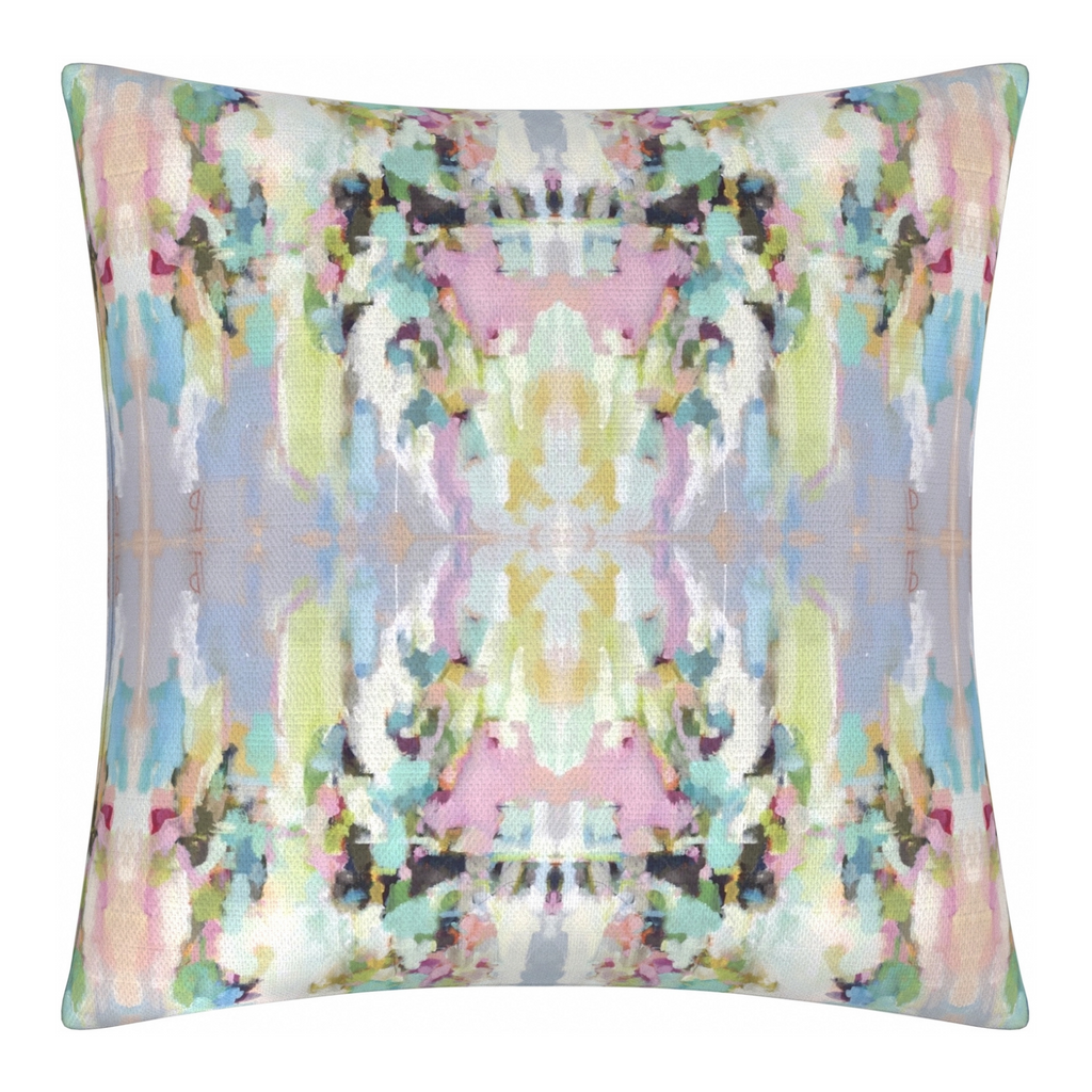 Lemonade Stand Linen Throw Pillow 22&quot; square