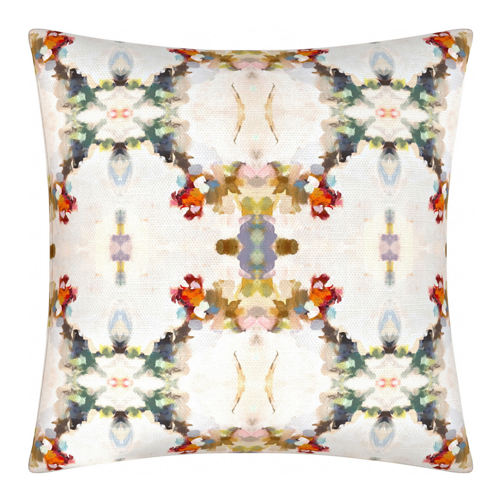 Orchid Blossom Linen Throw Pillow 22&quot; square