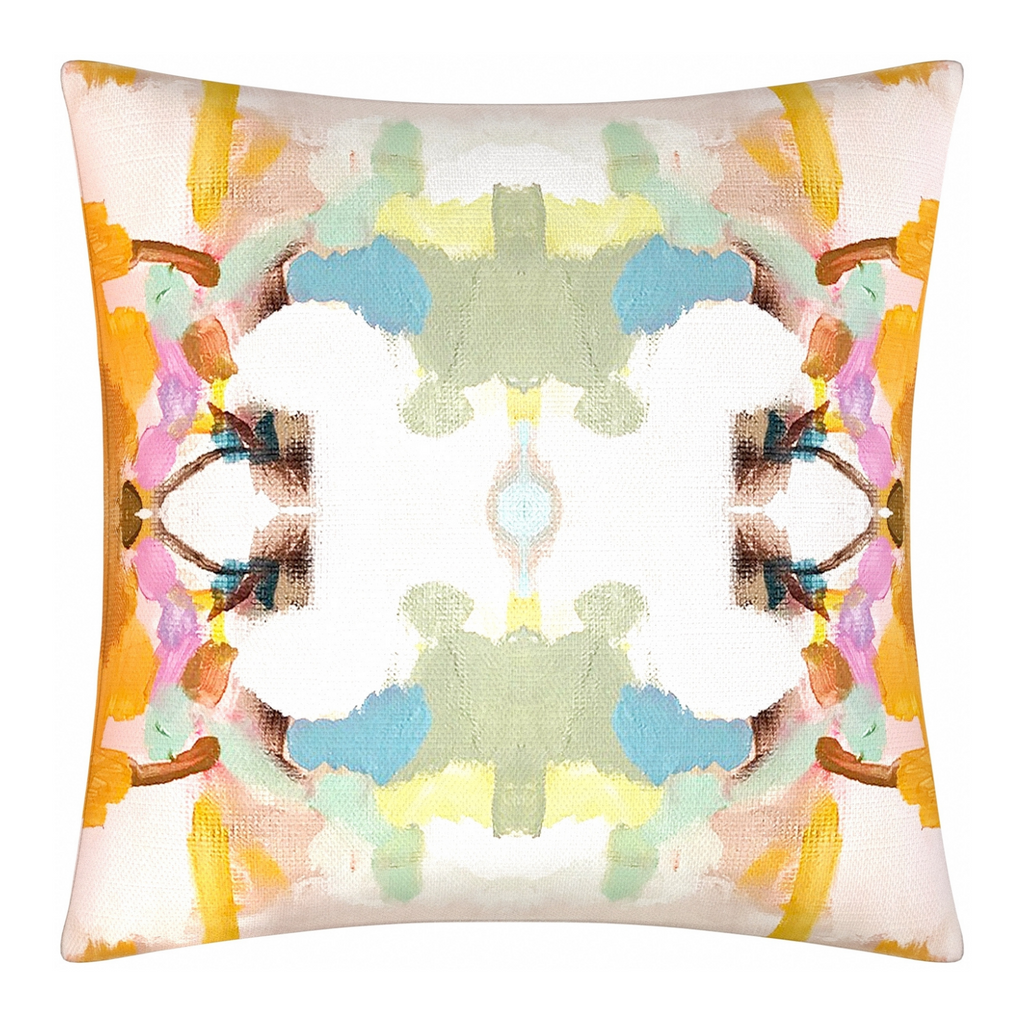 Orange Crush Linen Throw Pillow 22&quot; square