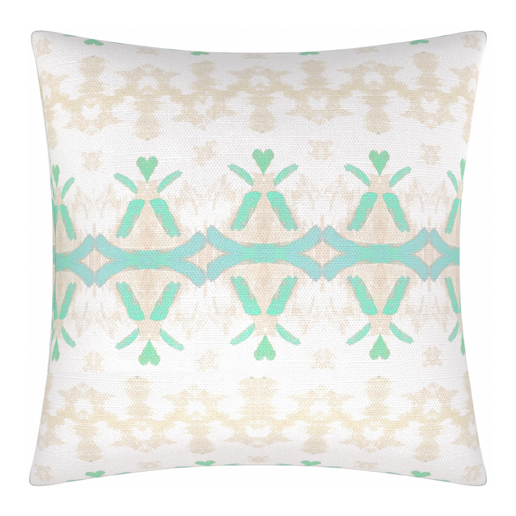 Parisian Aqua Linen Throw Pillow 22&quot; square