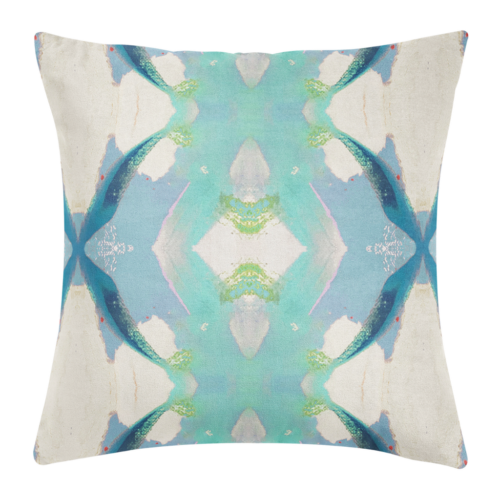 Jasmine Blue Indoor Throw Pillow 22&quot; square