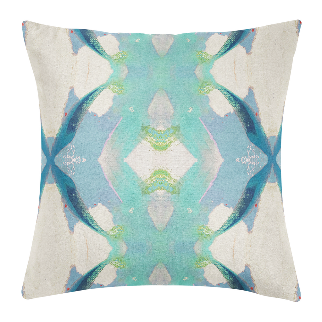 Jasmine Blue Indoor Throw Pillow 22" square