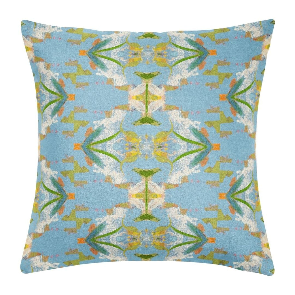 English Garden Blue Throw Pillow 22&quot;