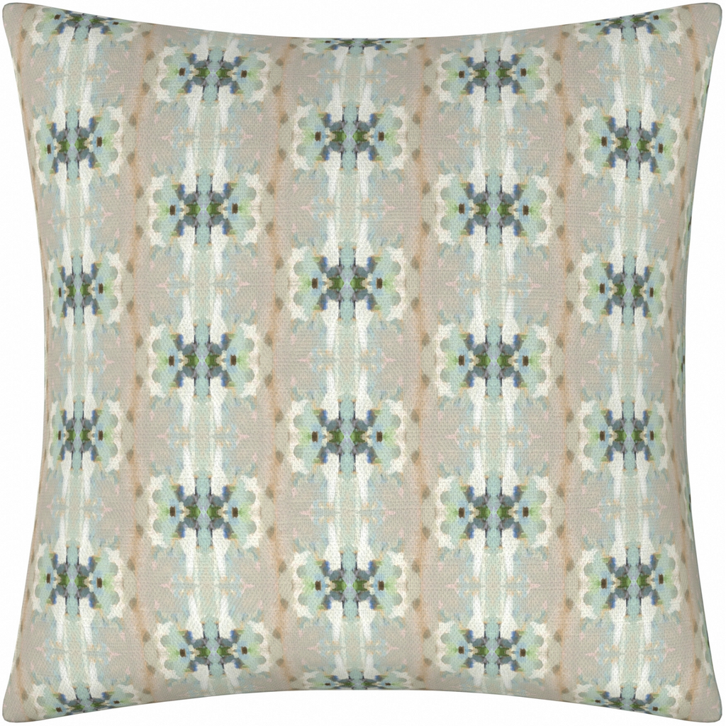 Miss Ella Teal Linen Throw Pillow 26&quot; square