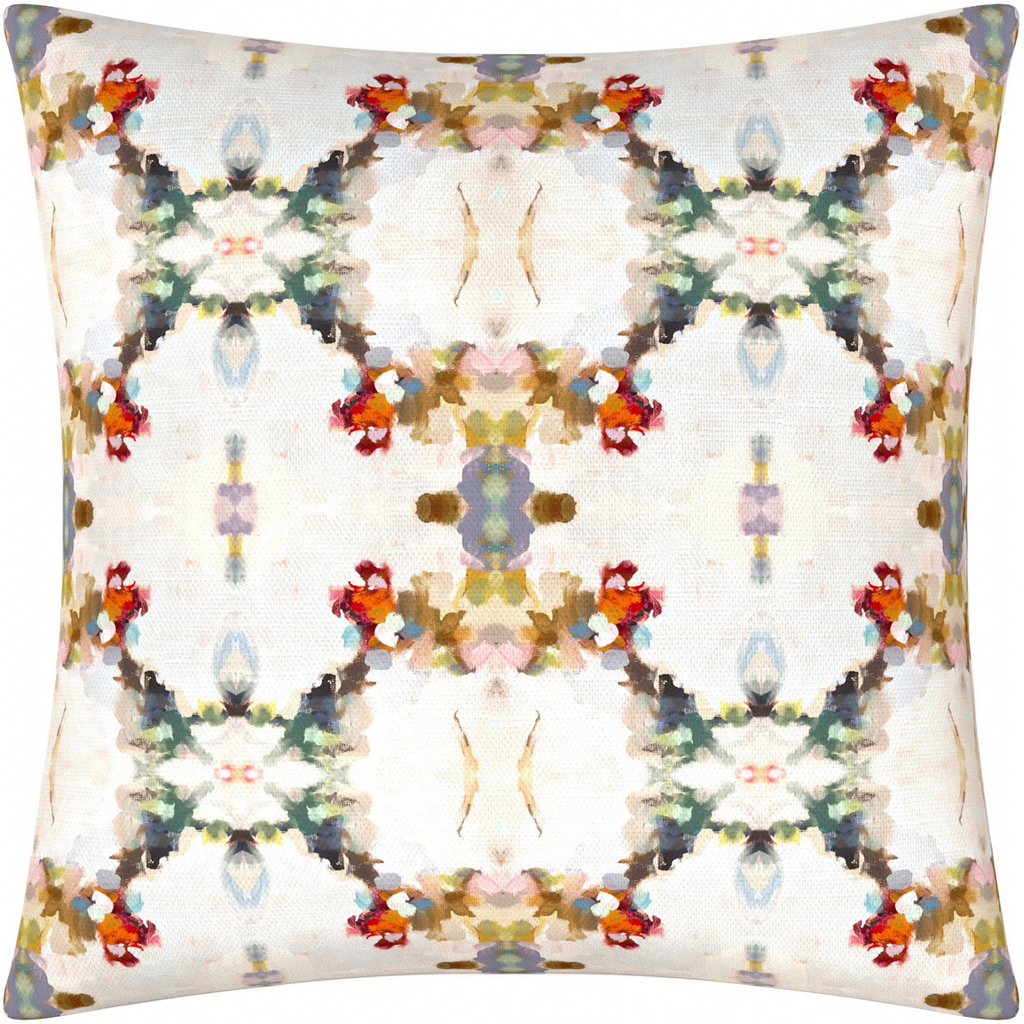 Orchid Blossom Linen Throw Pillow 26&quot; square