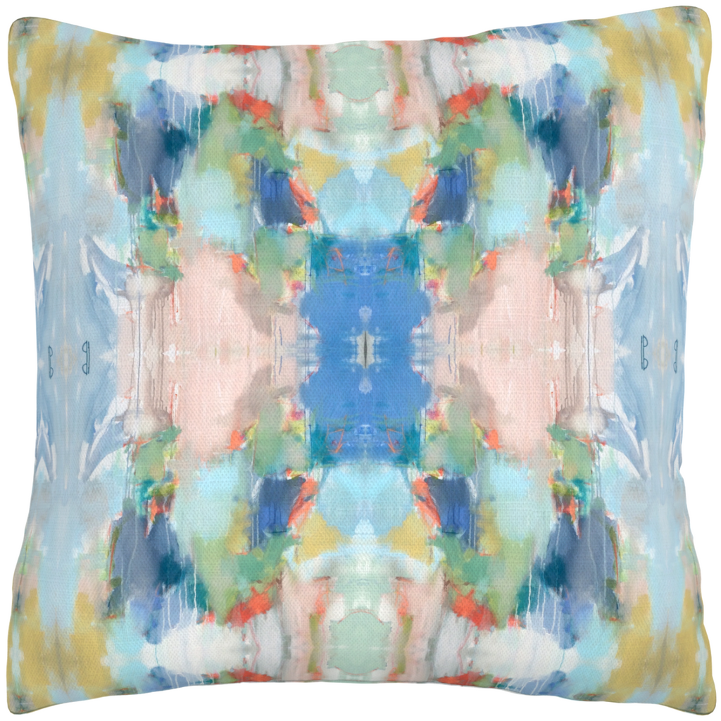 Anna Pink Linen Throw Pillow 26&quot; square