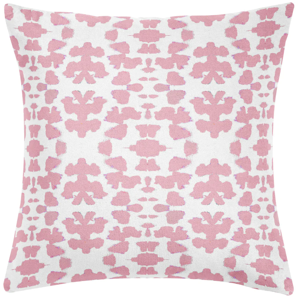 Chintz Rose Throw Pillow in soft pink 26&quot; square size