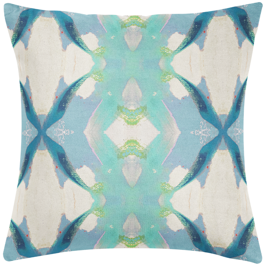 Jasmine Blue Indoor Throw Pillow 26&quot; square