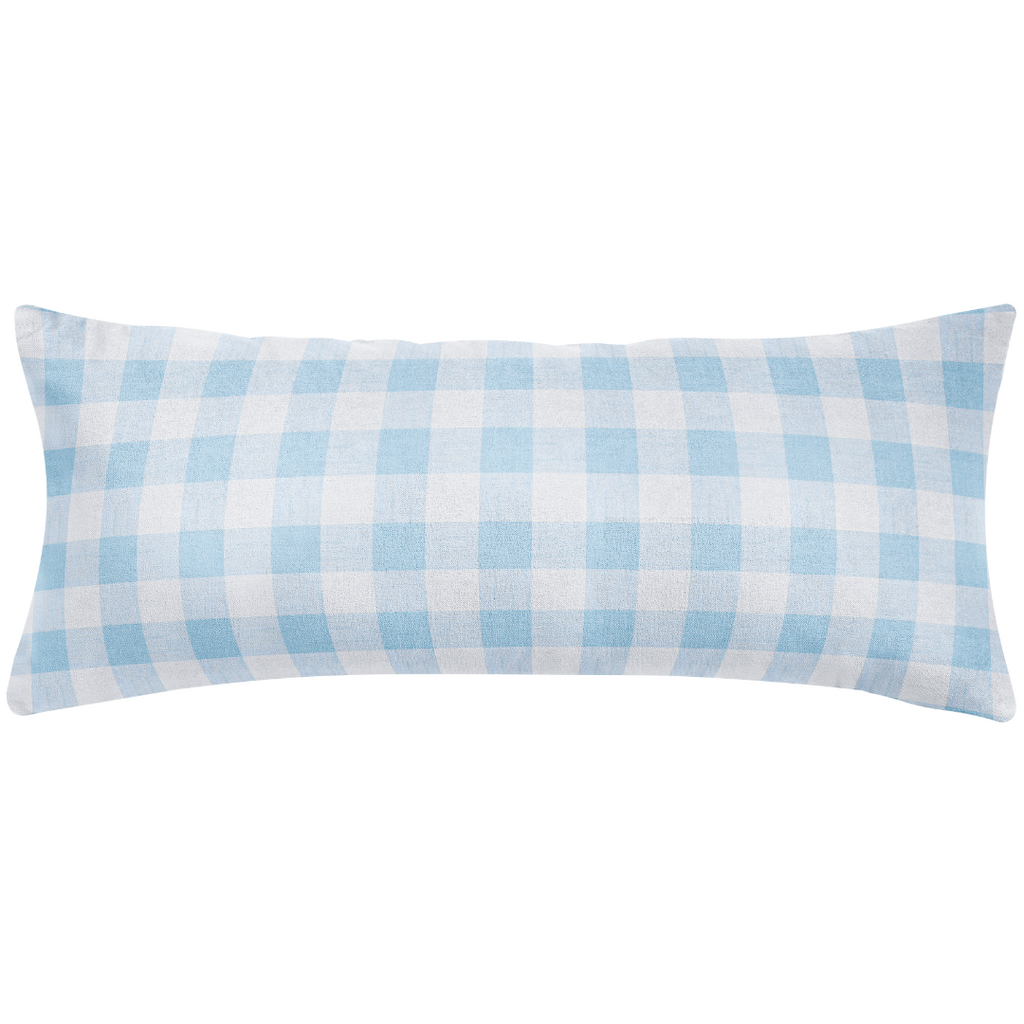 Blue gingham throw pillows best sale