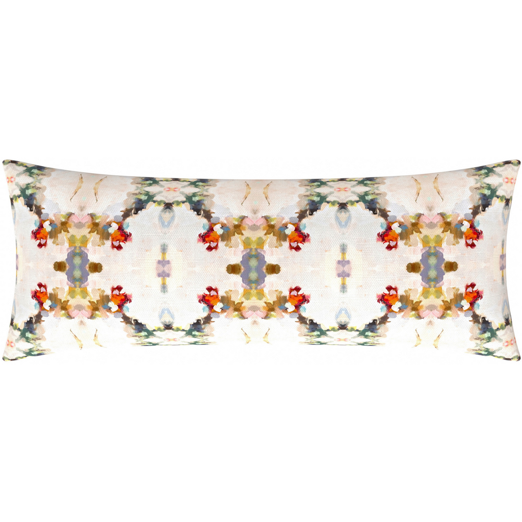 Orchid Blossom Linen Throw Pillow bolster