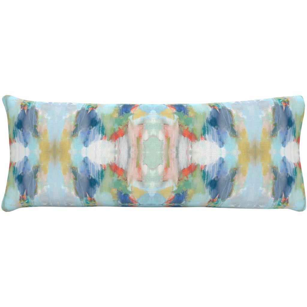 Anna Pink Linen Throw Pillow 14&quot;x36&quot; bolster