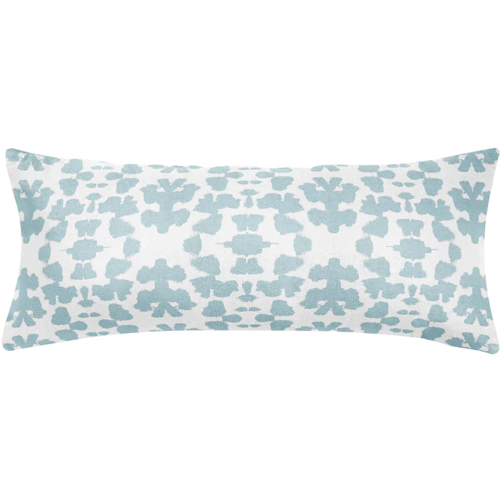 Chintz Mist Throw Pillow sublte blue 14&quot; x 36&quot; bolster