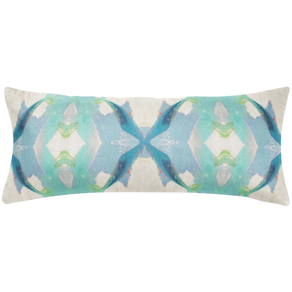 Jasmine Blue Indoor Throw Pillow 14&quot; x 36&quot; bolster