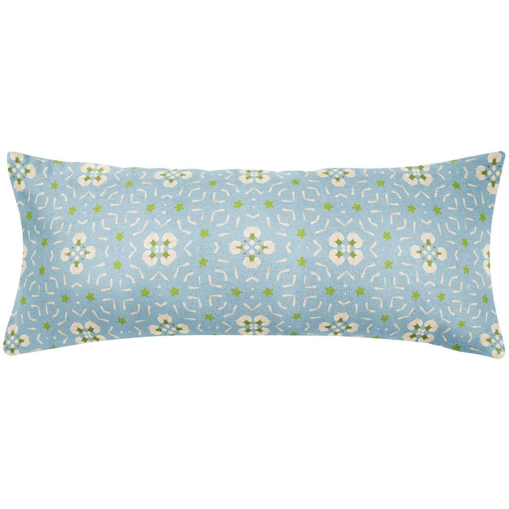 Dorset Garden Blue Throw Pillow 14&quot;x36&quot; bolster