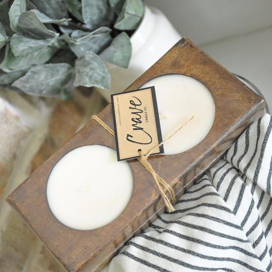 Cheese Mold Double Candle in dark brown color from Crave Candle Company