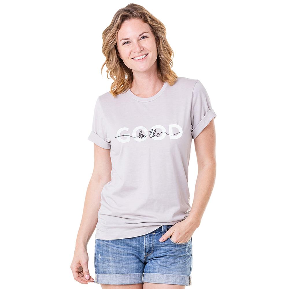 Be The Good women&#39;s graphic t-shirt cool grey from Katydid