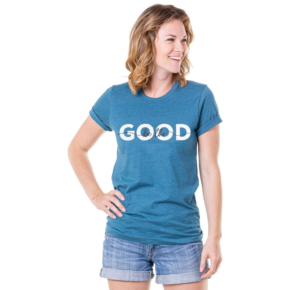 Be The Good women&#39;s graphic t-shirt deep teal from Katydid