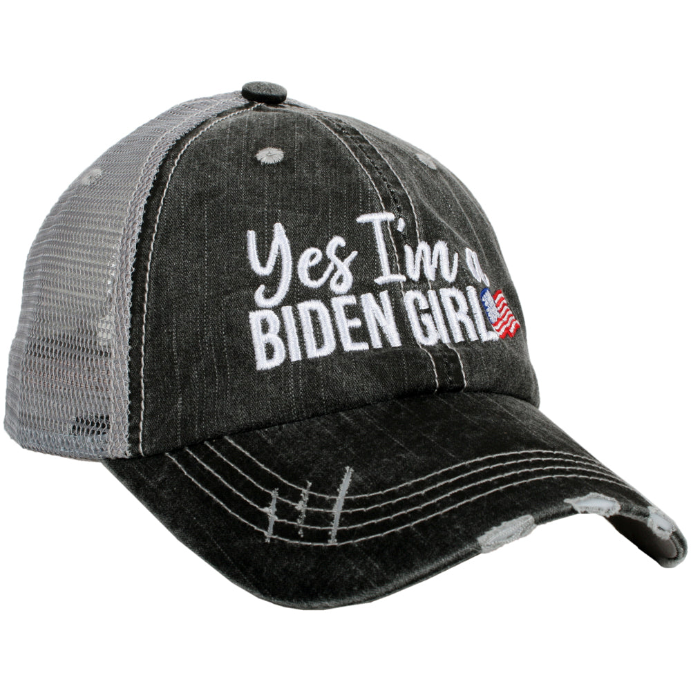 Yes I'm A Biden Girl Trucker Hat