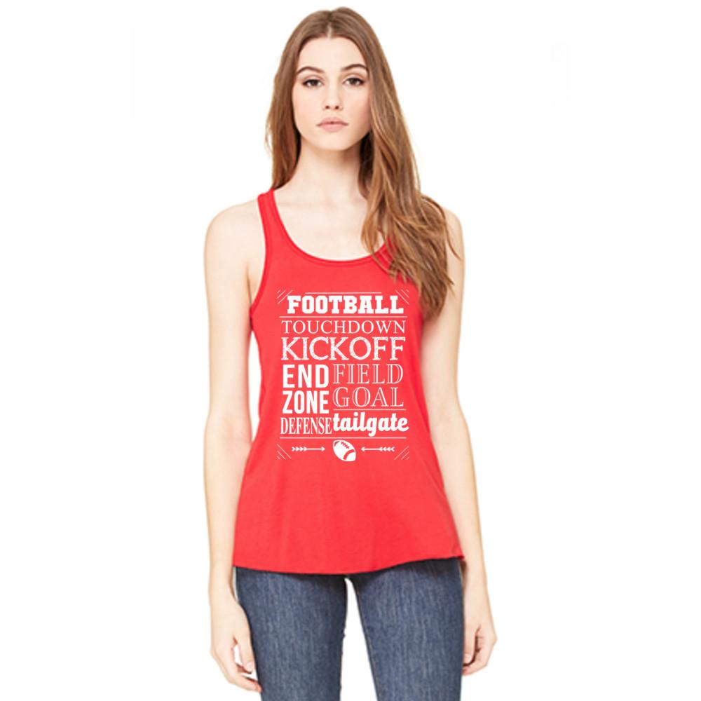 Football Poster Women's Tank Top in black from Katydid