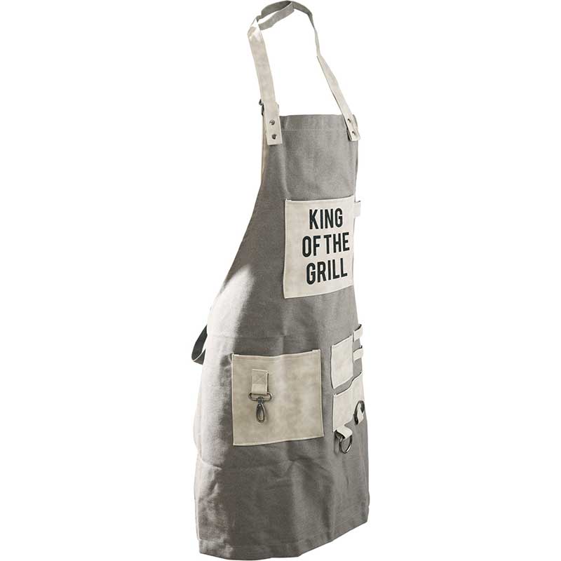 King of the Grill grilling apron 100% cotton canvas product view