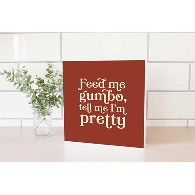 Louisiana Gumbo Wood Block