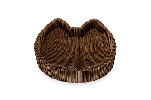 Cat Scratcher Bed in shape of cat head
