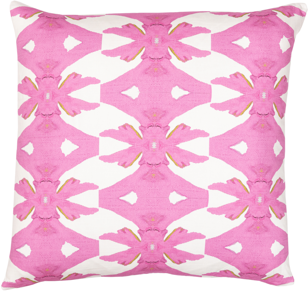 Palm Pink Linen Throw Pillow 26&quot; square