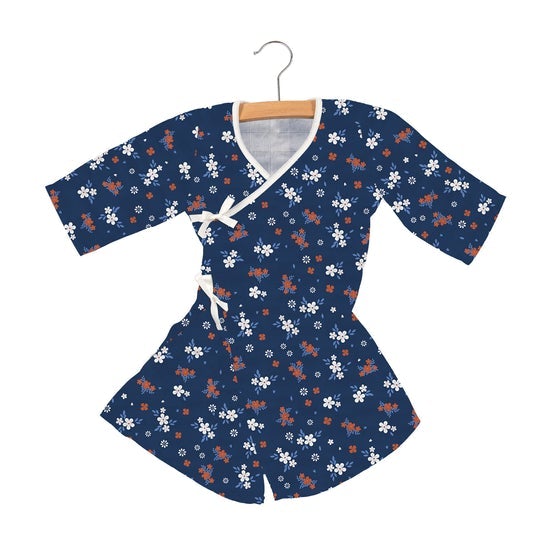 Serenity Floral Bamboo Mini Wrap Dress