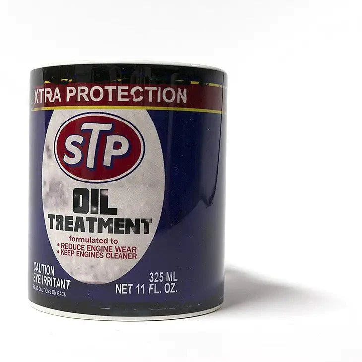 STP Motor Oil Coffee Mug looks like a used oil can