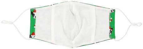 Santa Dog adult holiday mask with dogs in red caps inside view