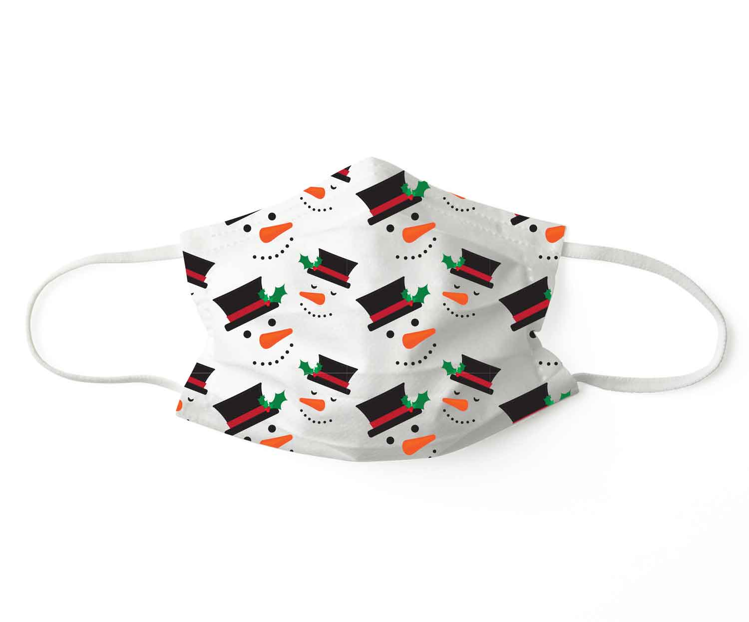 Snowman Kid's disposable face mask with snowman