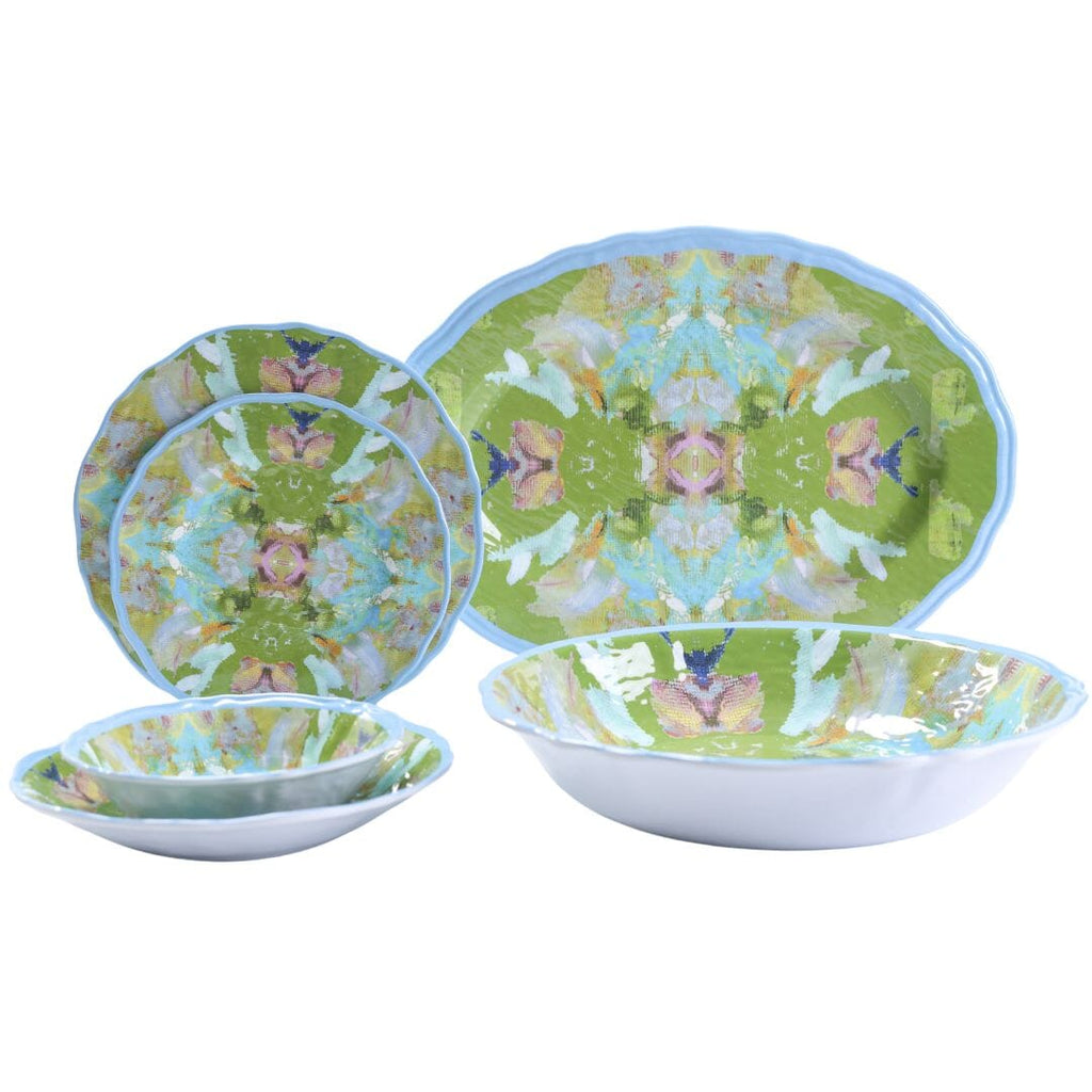Stained Glass Green Melamine Pasta Bowl