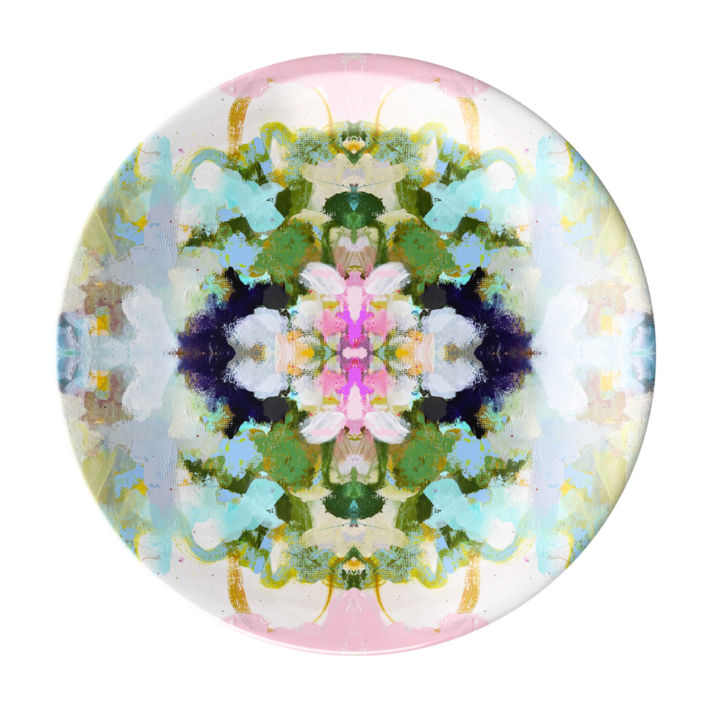 Nantucket Bloom Melamine Plate is lighweight and shatterproof