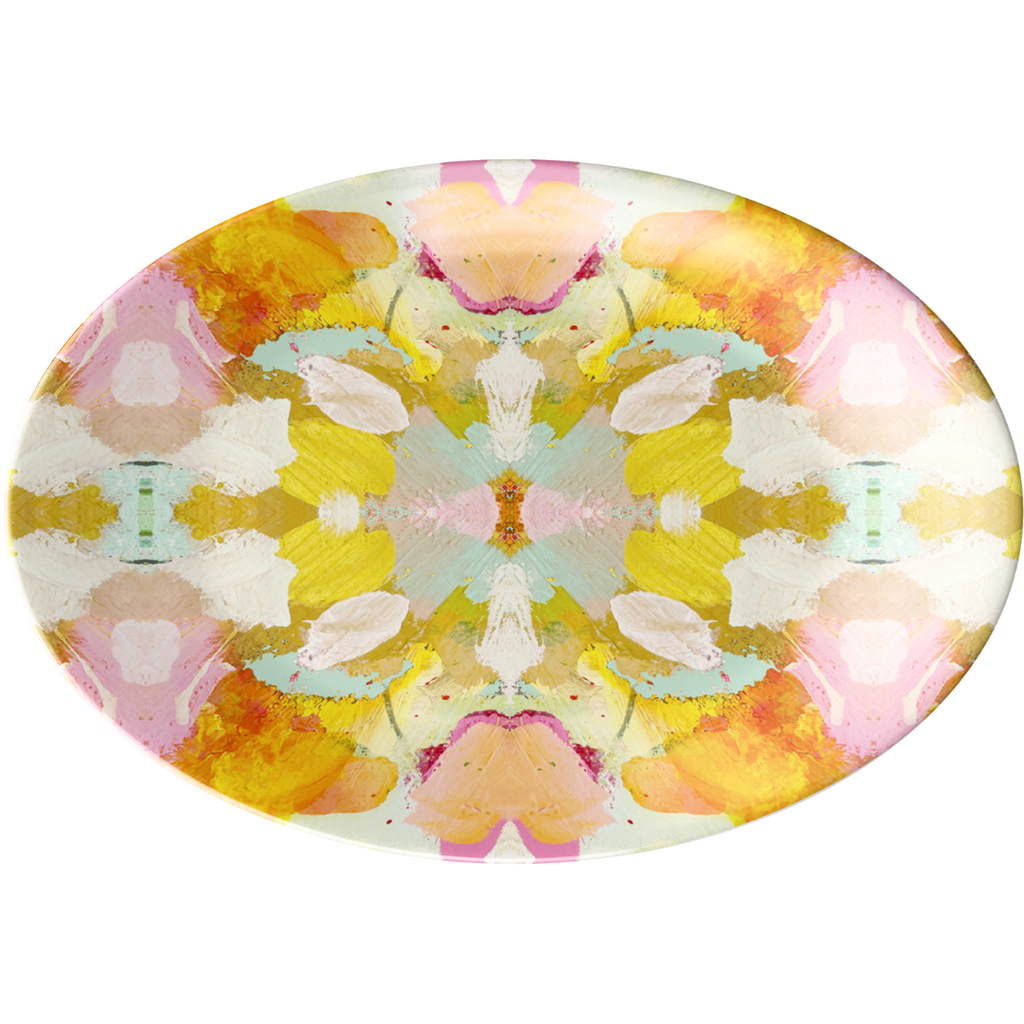 Marigold Melamine Platter is lighweight and shatterproof