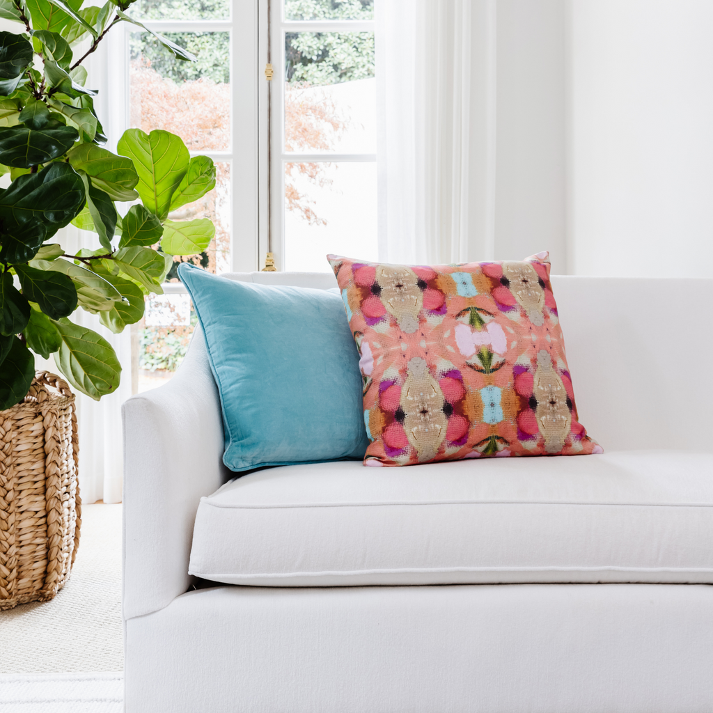 Turkish Delight Throw Pillow in sofa display