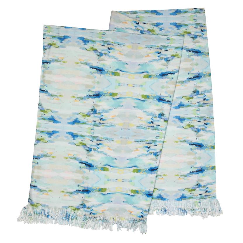 Wintergreen Throw Blanket in shades of green and blue from Laura Park Designs