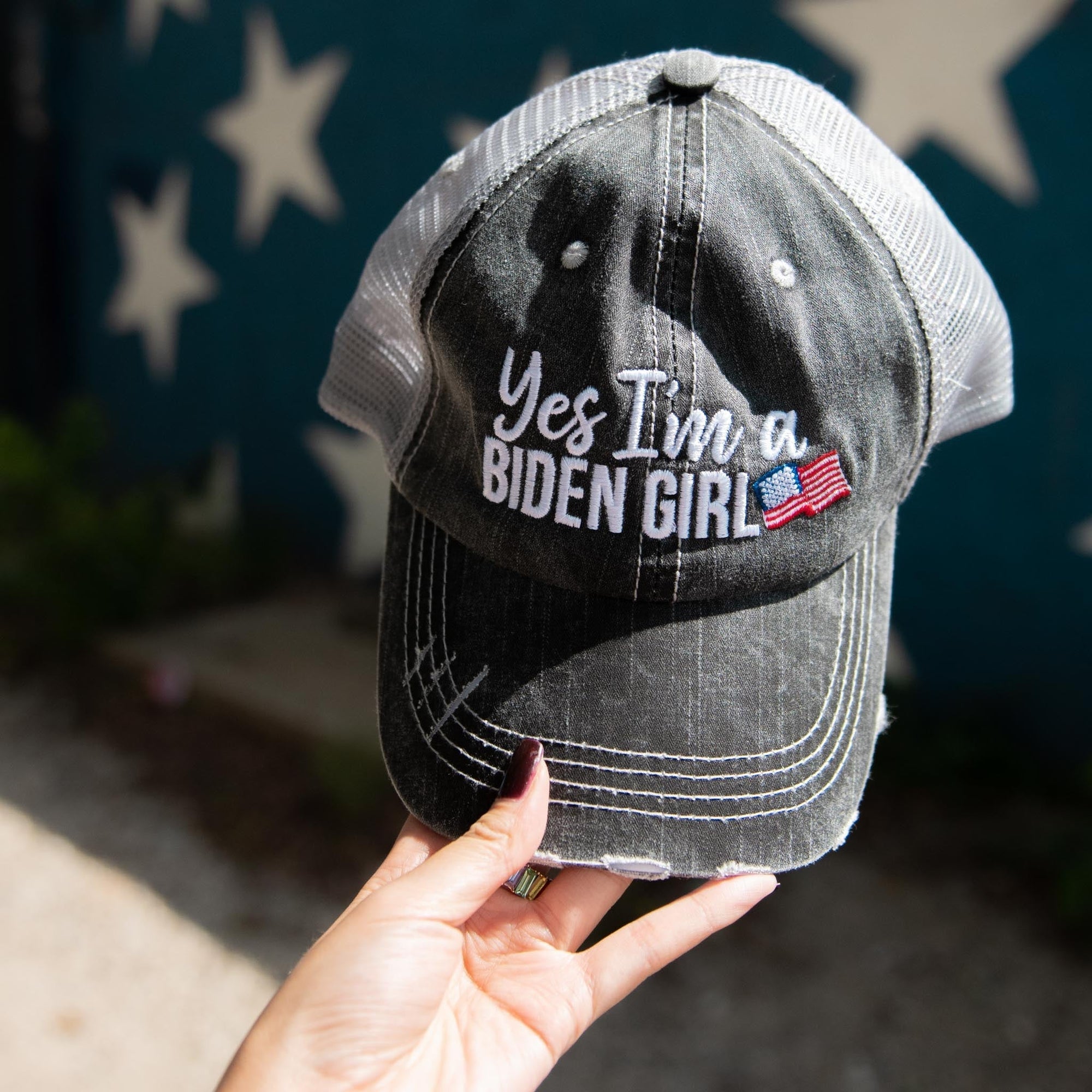 Yes I'm A Biden Girl Trucker Hat