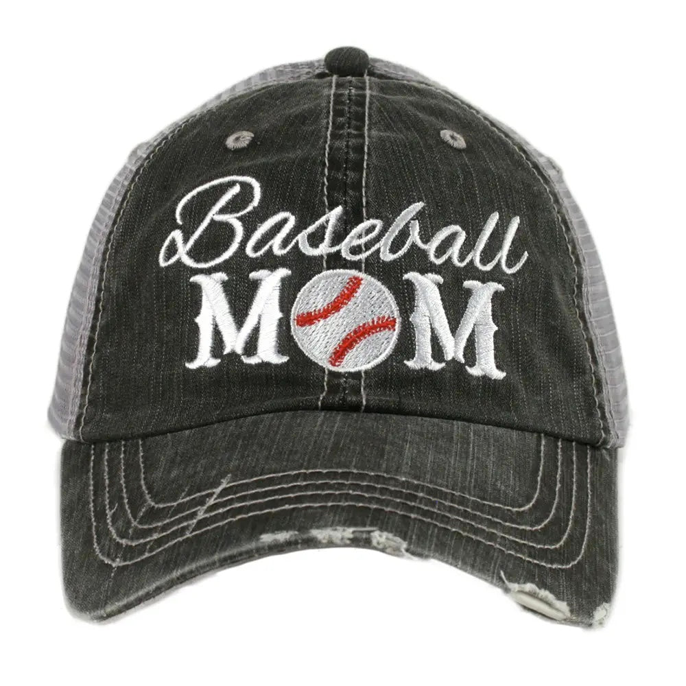 Lone Star Roots Baseball Mom Distressed Trucker Hat Hats Black 