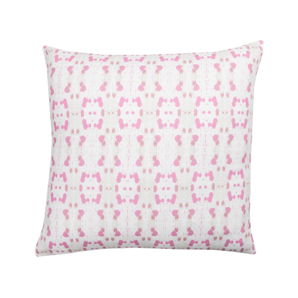 Cheetah Pink Linen Pillow