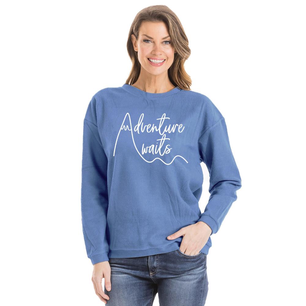Adventure Awaits Women's Corded Sweatshirt