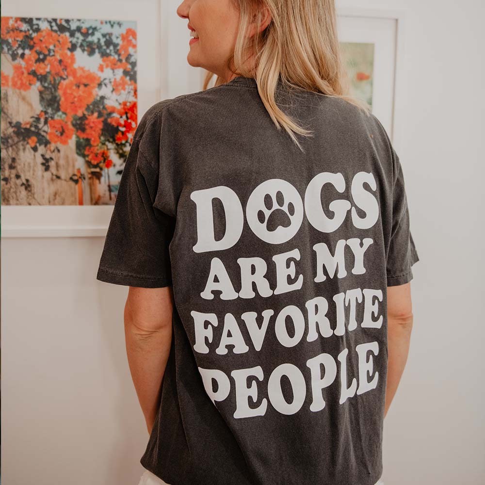Dogs Are My Favorite People T-Shirt in crunchberry